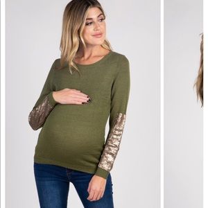 Olive maternity sweater